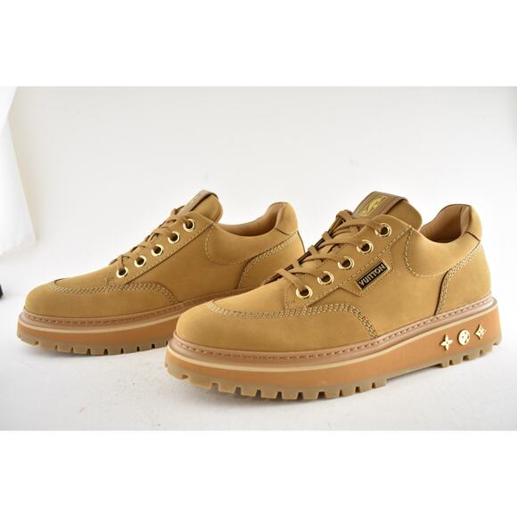 Louis Vuitton LV x NBA Abbesses Derby Beige Suede Lace Up Sneaker UK 9 US 10 11 - Picture 15 of 16